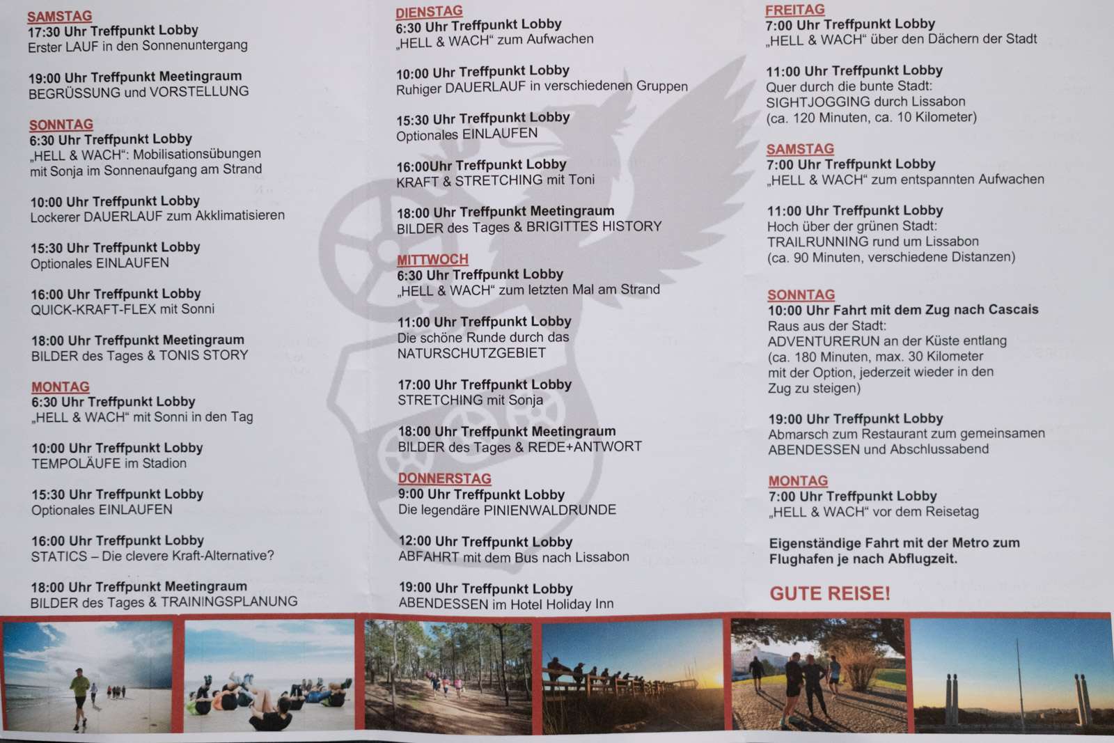 Opel Running Camp 2020 wochenplan