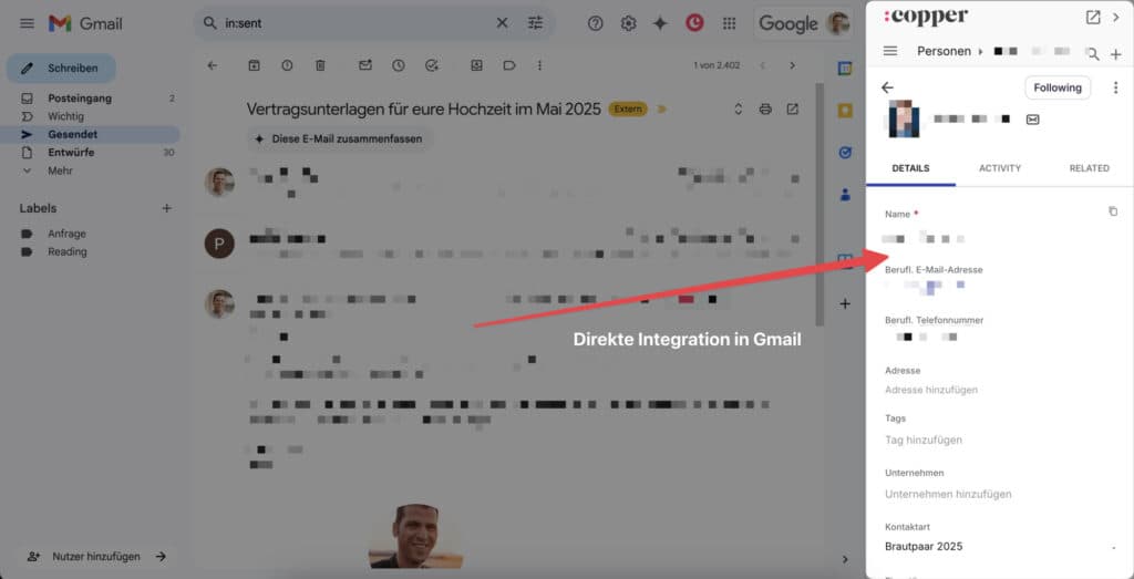 copper gmail