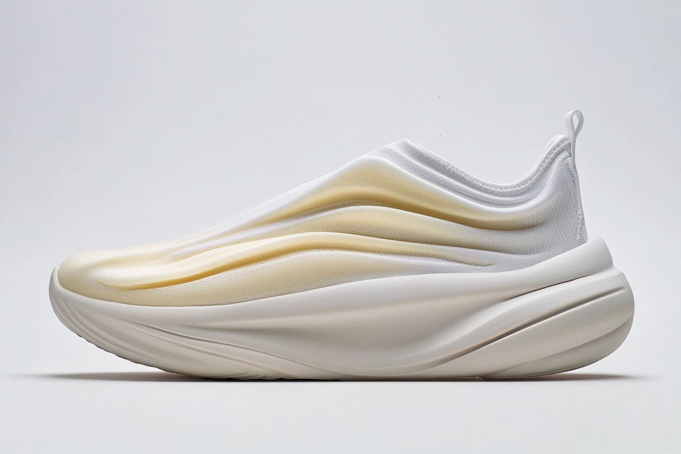 KI-Composing: derselbe Schuh in anderer Bildwelt