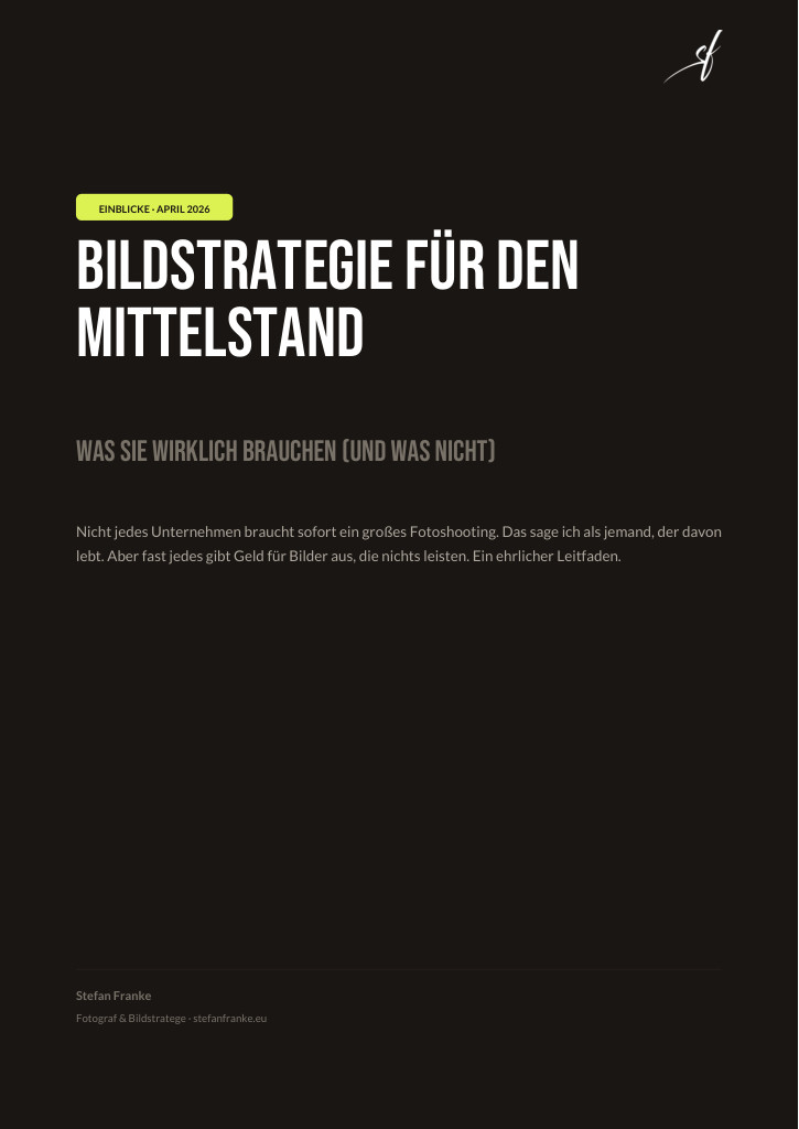 PDF-Cover: Bildstrategie für den Mittelstand, B2B-Paper von Stefan Franke